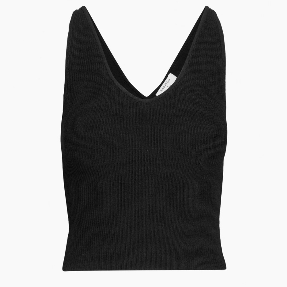 Aritzia Babaton sculpt knit v neck sz small